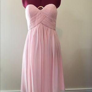 Donna Morgan Bridesmaids Dress Short Blush
